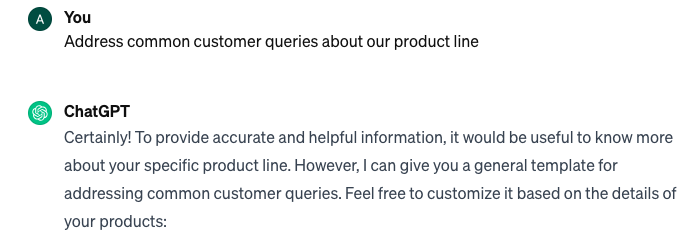 Customer support